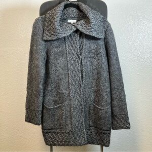 Paola Manfredi Women’s Gray Button-Down Wool Blend Cardigan Size M